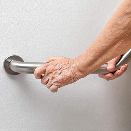 QWORK 23" Concealed Mount Safety Bath and Shower Grab Bar, Stainless Steel Shower Handle, Bathroom Balance Bar, Safety Hand Rail Support Bar for Handicap Elderly Injury, Wall Concealed Mount Handle