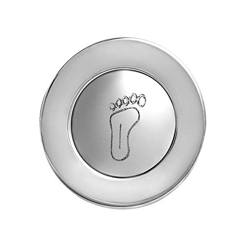 QWORK Tip-Toe Bathtub Drain, Polished Chrome, for 1-1/2" Shower and Tub Drains