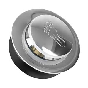 QWORK Tip-Toe Bathtub Drain, Polished Chrome, for 1-1/2" Shower and Tub Drains