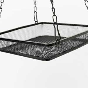 WOSIBO Hanging Feeder Seed Tray, Platform Metal Mesh , Outdoor Garden Decoration for Wild Backyard Attracting Birds