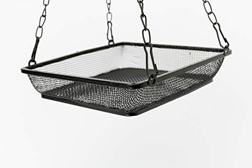 WOSIBO Hanging Feeder Seed Tray, Platform Metal Mesh , Outdoor Garden Decoration for Wild Backyard Attracting Birds