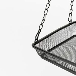 WOSIBO Hanging Feeder Seed Tray, Platform Metal Mesh , Outdoor Garden Decoration for Wild Backyard Attracting Birds