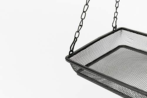 WOSIBO Hanging Feeder Seed Tray, Platform Metal Mesh , Outdoor Garden Decoration for Wild Backyard Attracting Birds