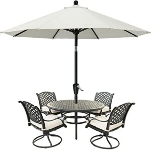 mastercanopy patio umbrella for outdoor market table -8 ribs (10ft,light beige)