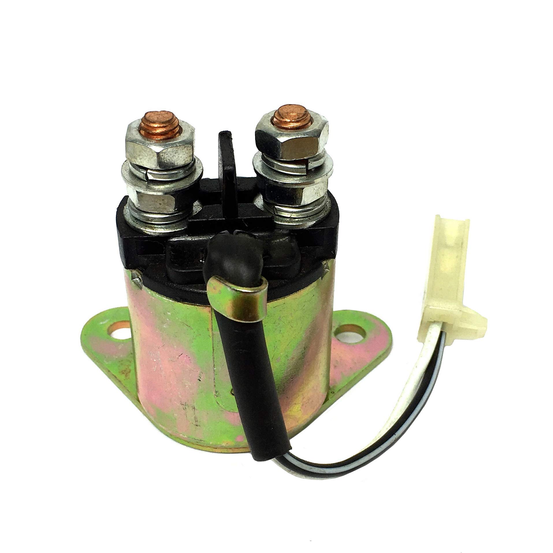 Starter Motor Solenoid W/ 2-Wire Plug for A-ipower SUA9000E SUA10000EC SUA12000E for Predator 7000/8750W 420cc for Generac GP6500E GP7500E GP8000E for All Power Gentron 10000W Generator W/Pigtail