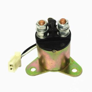 Starter Motor Solenoid W/ 2-Wire Plug for A-ipower SUA9000E SUA10000EC SUA12000E for Predator 7000/8750W 420cc for Generac GP6500E GP7500E GP8000E for All Power Gentron 10000W Generator W/Pigtail