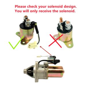 Starter Motor Solenoid W/ 2-Wire Plug for A-ipower SUA9000E SUA10000EC SUA12000E for Predator 7000/8750W 420cc for Generac GP6500E GP7500E GP8000E for All Power Gentron 10000W Generator W/Pigtail