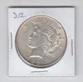 1922 peace silver dollar coin $1 about uncirculated