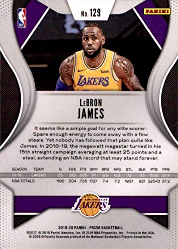 2019-20 Panini Prizm #129 LeBron James Los Angeles Lakers Basketball Card