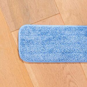 Bulk 18" Microfiber Wet Mop Pads Wholesale - Case Quantity (108 Count) | Use with Any Velcro Style Mop Frame | Machine Washable