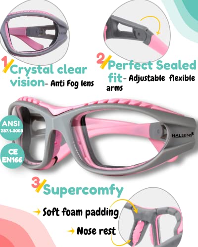 Pink Safety Glasses For Women - Lab Safety Glasses, Cute Dental Assistant Glasses, Anti Fog Nursing Goggles, Eye Protection glasses, Medical Goggles - Lentes De Seguridad Para Trabajar Para Mujer