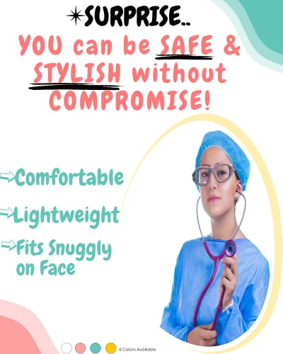 Pink Safety Glasses For Women - Lab Safety Glasses, Cute Dental Assistant Glasses, Anti Fog Nursing Goggles, Eye Protection glasses, Medical Goggles - Lentes De Seguridad Para Trabajar Para Mujer