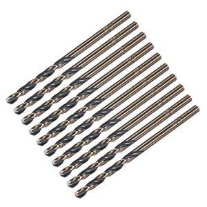 uxcell reduced shank twist drill bits 3.2mm high speed steel 4341 with 3.2mm shank 10 pcs for stainless steel alloy metal plastic wood