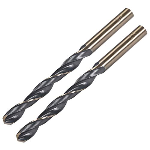 uxcell Reduced Shank Twist Drill Bits 8.5mm High Speed Steel 4341 with 8.5mm Shank 2 Pcs for Stainless Steel Alloy Metal Plastic Wood