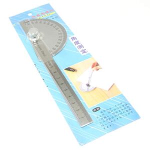 DGZZI Stainless Steel 0-180 Degree Protractor Angle Finder Rotary Arm Measuring Ruler 100mm