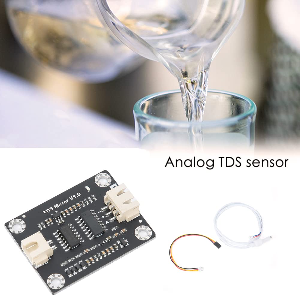 TDS Meter Probe Water Quality Monitoring Sensor Module, Analog TDS Sensor Module Compatible with Ardu Board, for Liquid Quality Analysis Testing, Scientific Research, Laboratory, Online Analysis