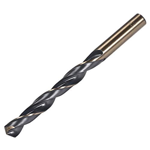 uxcell Straight Shank Twist Drill Bits 12mm High Speed Steel 4341 with 12mm Shank for Stainless Steel Alloy Metal Plastic Wood