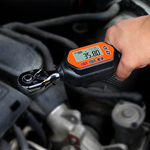 SUGPV 4th Gen Mini Digital Torque Wrench - 3/8-inch Drive with Buzzer & LED, 1.8-60 Nm (1.33-44.25 ft-lbs), High Precision Electronic Tool for Bike & Car Repairs, Calibrated for Superior Performance