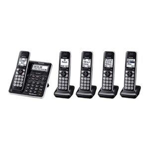 panasonic kx-tg985sk: 5-handset bluetooth dect 6.0 talking caller id phone with expandability up to 6 handsets (renewed)