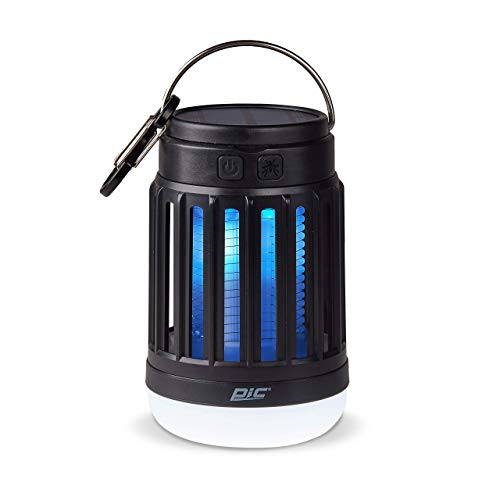 PIC Solar Portable Lantern & Bug Zapper, Kills Bugs on Contact