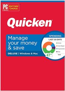 quicken deluxe personal finance – manage your money and save – 1-year subscription (windows/mac)