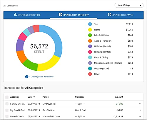 Quicken Deluxe Personal Finance – Manage your money and save – 1-Year Subscription (Windows/Mac)