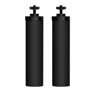 aquacrest nsf/ansi 42&372 certified water filter, replacement for berkey® gravity water filter system, berkey® black purification elements, pack of 2