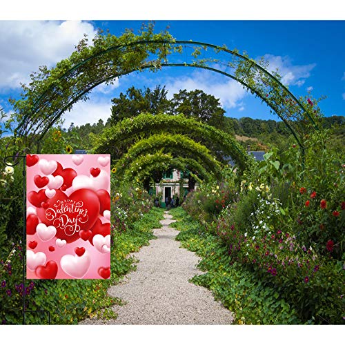 Valentine Flag, Double Sided Valentine's Day Flag Red and White Love Valentine Garden Flag 12 x 18 Inch Valentine House Flags for Valentine's Day Decoration