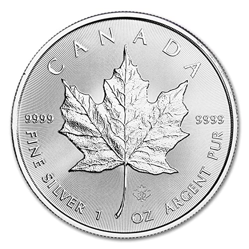 2023 1 oz Canadian Maple Leaf Silver Bullion Coin Brilliant Uncirculated with Certificate of Authenticity $5 BU