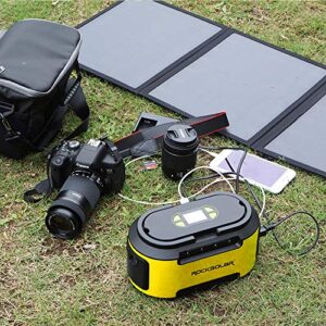 ROCKSOLAR Portable Power Station 200W Ready RS420 - 222Wh Backup Lithium Battery, Solar Generator Power Supply with AC/USB/12V DC Outlets for Camping, RV, Home, Outdoor, Emergency