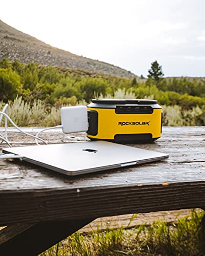 ROCKSOLAR Portable Power Station 200W Ready RS420 - 222Wh Backup Lithium Battery, Solar Generator Power Supply with AC/USB/12V DC Outlets for Camping, RV, Home, Outdoor, Emergency