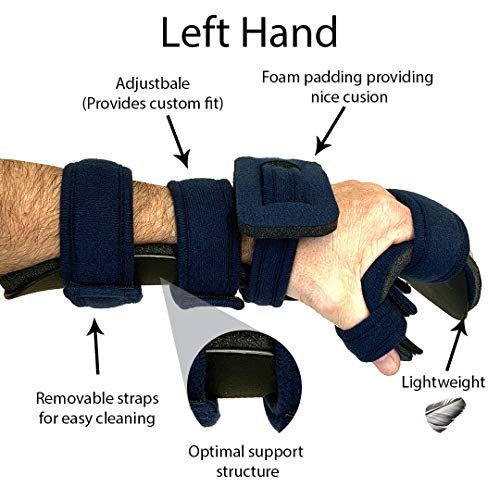 SterlaTech Stroke Hand Brace | Resting Hand Splint Left Medium | Corrective Support