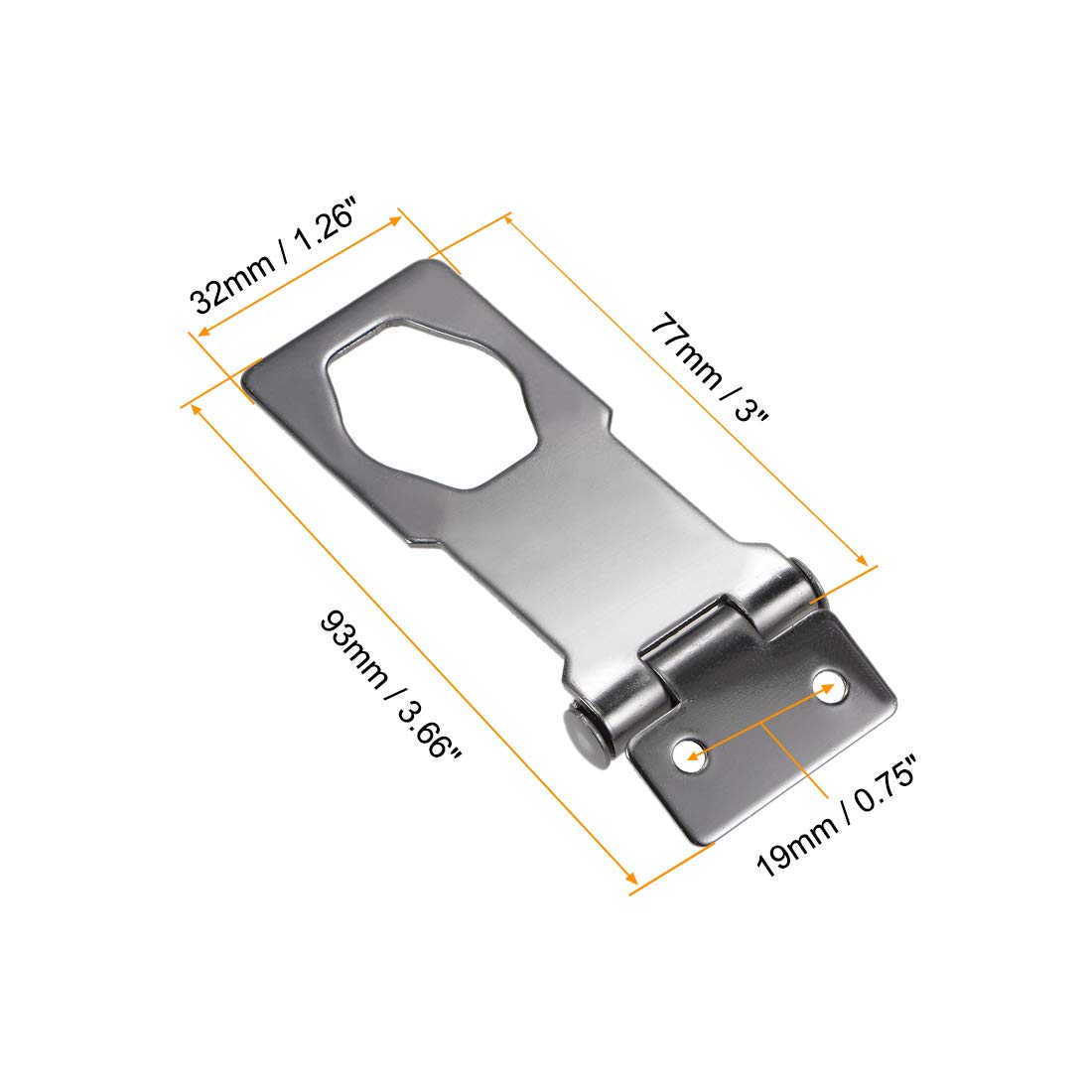 uxcell 3-inch Keyed Hasp Locks Zinc Alloy Twist Knob Keyed Locking Hasp W Screws for Door Cabinet Keyed Alike Black 3Pcs