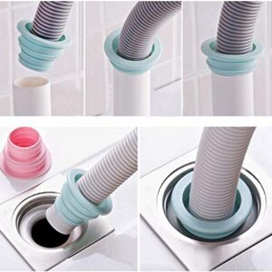 KRISMYA 3 Pack Drain Pipe Hose Silicone Plug,Washing Machine Drain Hose Seal - Silicone Sealing Plug Kitchen Pipe Sewer Seal Ring Washing Machine Laundry Room Bathroom Bathtub