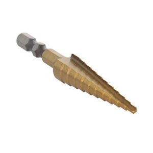 utoolmart step drill bit hss 3mm to 13mm 11 sizes titanium coated straight flutes hex shank for metal wood plastic
