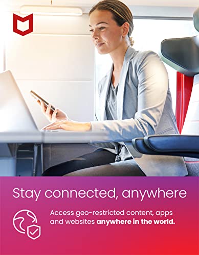 [Old Version] McAfee Safe Connect VPN 2022 | 5 Device | Internet Security and Privacy Software | Windows/Mac/ChromeOS/Android/iOS | 1 Year Subscription | Key Card