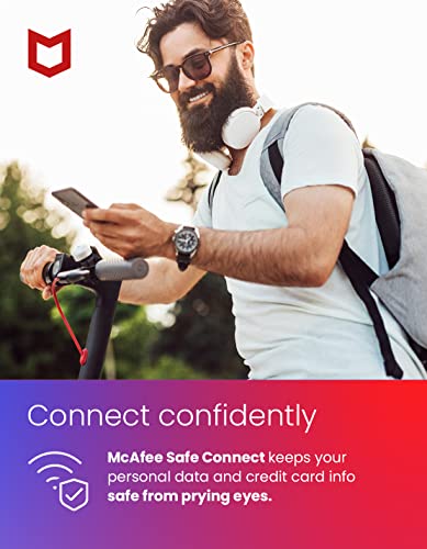 [Old Version] McAfee Safe Connect VPN 2022 | 5 Device | Internet Security and Privacy Software | Windows/Mac/ChromeOS/Android/iOS | 1 Year Subscription | Key Card