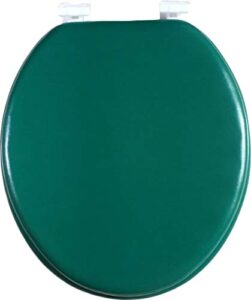 j&v textiles soft round toilet seat with easy clean & change hinge, padded (hunter green)*