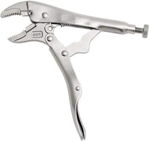 edward tool curved jaw locking pliers - vulcan forged carbon steel vise grips - hardened milled jaws for maximum grip - built in wire cutter - classic trigger release (1, 10")