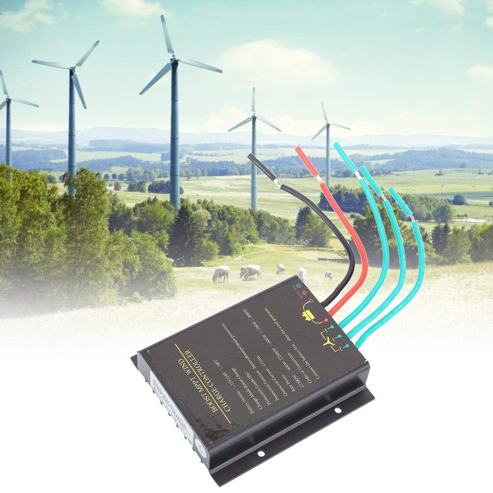 MPPT Wind Charge Controller, 48V 800W Waterproof Wind Turbine Controller MPPT Wind Generator Controller Wind Power Regulator IP67 Protection Grade, Dust-Proof/Oxidation-Resistant