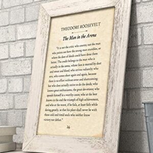 The Man In The Arena by Theodore Roosevelt - 11x14 Unframed Typography Book Page Print - Great Inspirational Gift and Men's Wall Decor for History Buffs