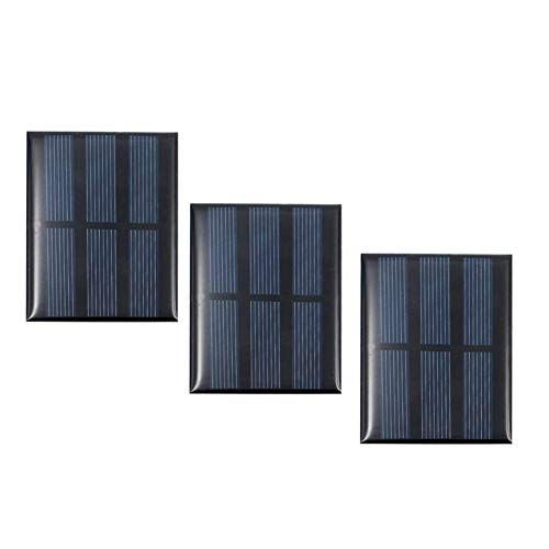 Treedix 3pcs 1.5V 0.65W Polysilicon Solar Panel Glue Solar Cell Battery Charger DIY Solar Product Mini Small Solar Panel Module Kit Polycrystalline Silicon Encapsulated in Waterproof Resin (0.65W)