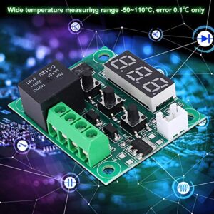 W1209 DC 12V Digital Temperature Controller Module - 2 PCS Electronic Thermostat Controller with Waterproof Sensor for Precise Temperature Control