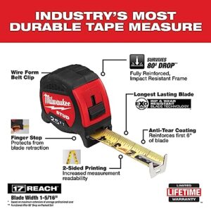 MILWAUKEE 48-22-9725 25ft Gen II STUD Tape Measure