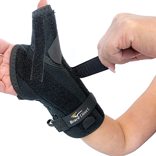 Brace Direct Universal Wrist and Thumb Stabilizer Splint, Spica and Medical Brace - Arthritis, Tendonitis, Gamekeepers, De Quervain's Tenosynovitis, Fracture Forearm Support Cast, Pain Relief