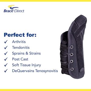 Brace Direct Universal Wrist and Thumb Stabilizer Splint, Spica and Medical Brace - Arthritis, Tendonitis, Gamekeepers, De Quervain's Tenosynovitis, Fracture Forearm Support Cast, Pain Relief