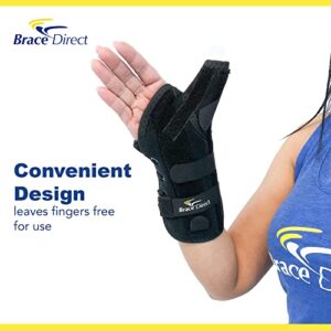 Brace Direct Universal Wrist and Thumb Stabilizer Splint, Spica and Medical Brace - Arthritis, Tendonitis, Gamekeepers, De Quervain's Tenosynovitis, Fracture Forearm Support Cast, Pain Relief