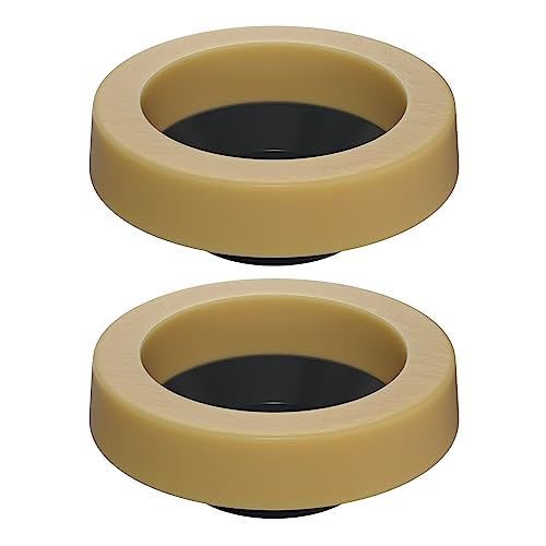 Hibbent 2 Pack Toilet Wax Ring, Thick Toilet Bowl Wax Ring Gasket for Toilet Bowl,Polyethylene Flange- Gas, Odor and Watertight Seal,Fits 3-inch and 4-inch Waste Line