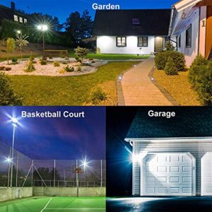 GLORIOUS-LITE LED Flood Lights Outdoor, 50W 5000LM Outside LED Work Light with Plug, 6000K Daylight White, IP66 Waterproof Portable Spot Security Lights for Garage, Yard, Garden, Playground(2 Pack)