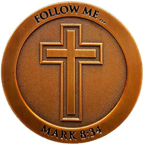 John 3:16 Coin, for God so Loved The World Bible Verse Challenge Coin, Memory Verse Pass Along Handout for Bible Study and Sunday School, Cross Coin Pocket Token, Religious Gift